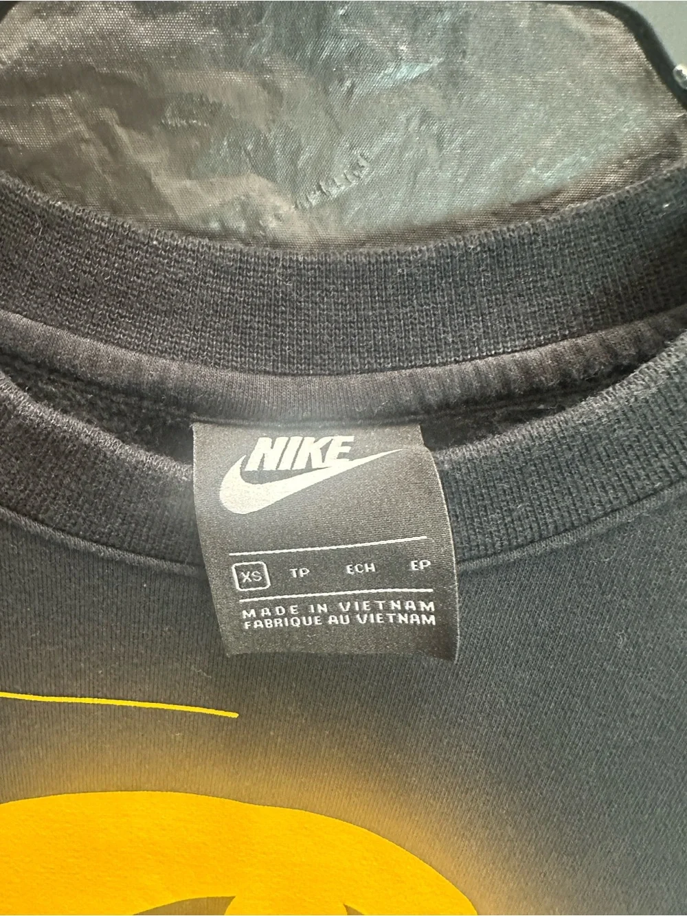 Nike Black Crewneck Sweatshirt with Gold Iowa Hawkeyes Logo